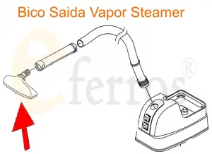 bico saida vapor vaporizador steamer