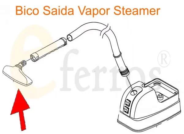 bico saida vapor vaporizador steamer